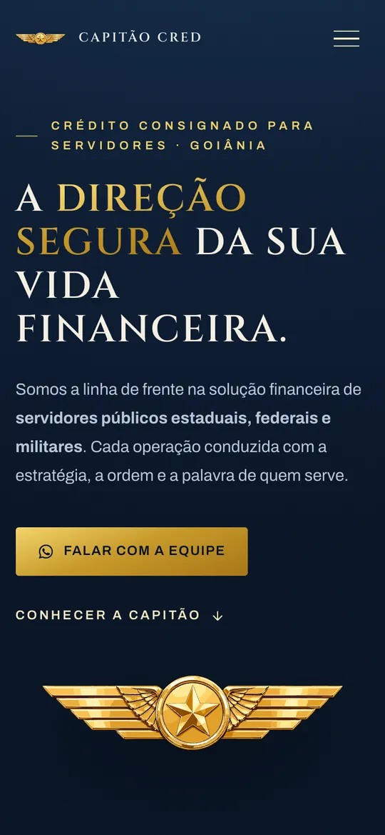 Capitão Cred no celular