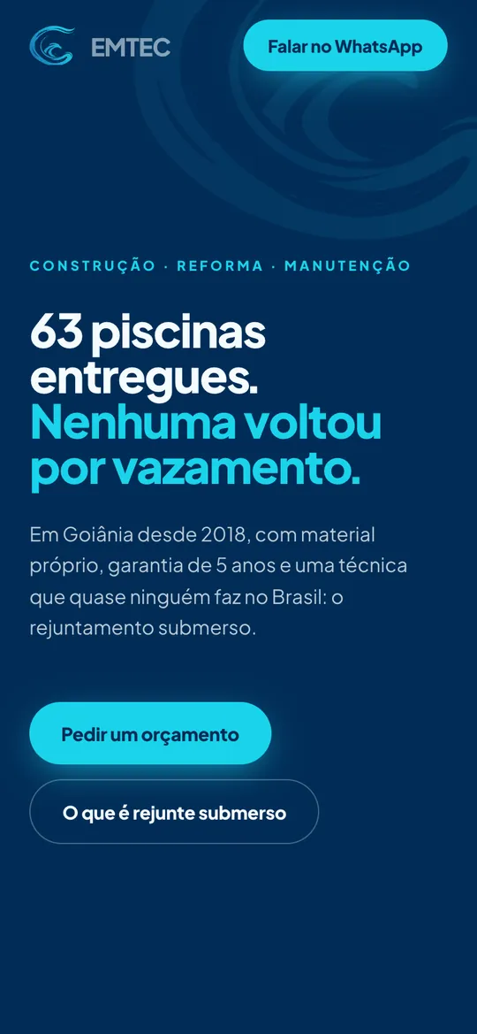 EMTEC Piscinas, versão de celular