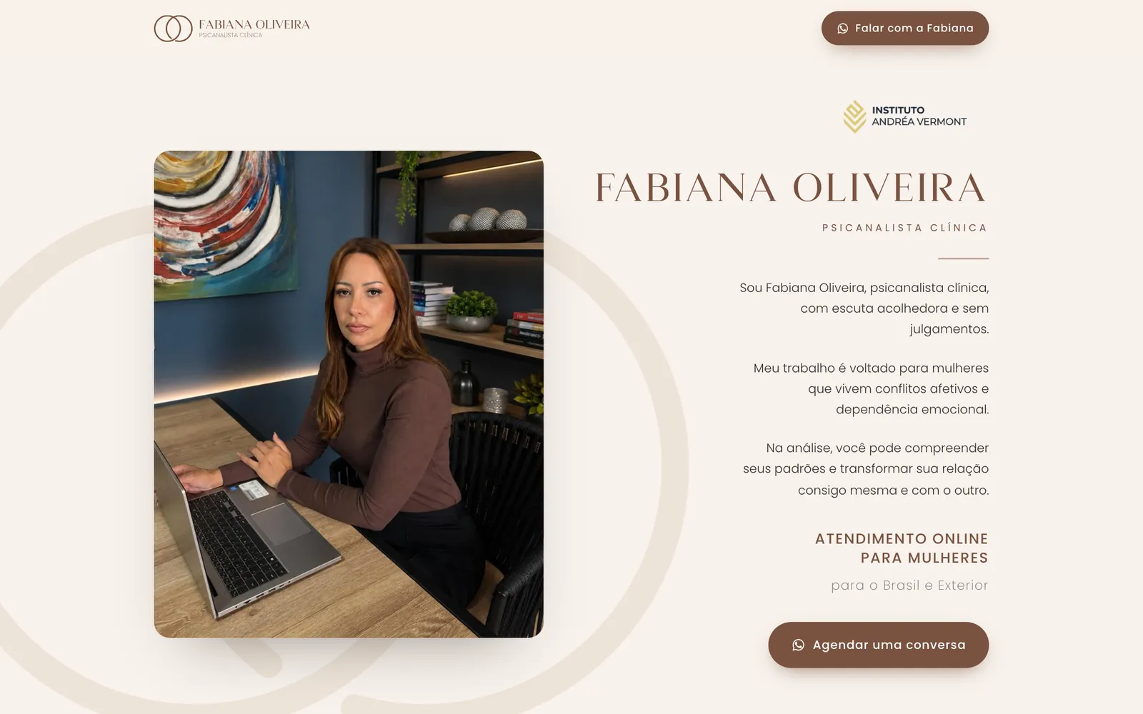 Fabiana Oliveira, versão de computador