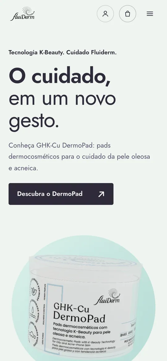 Fluiderm no celular